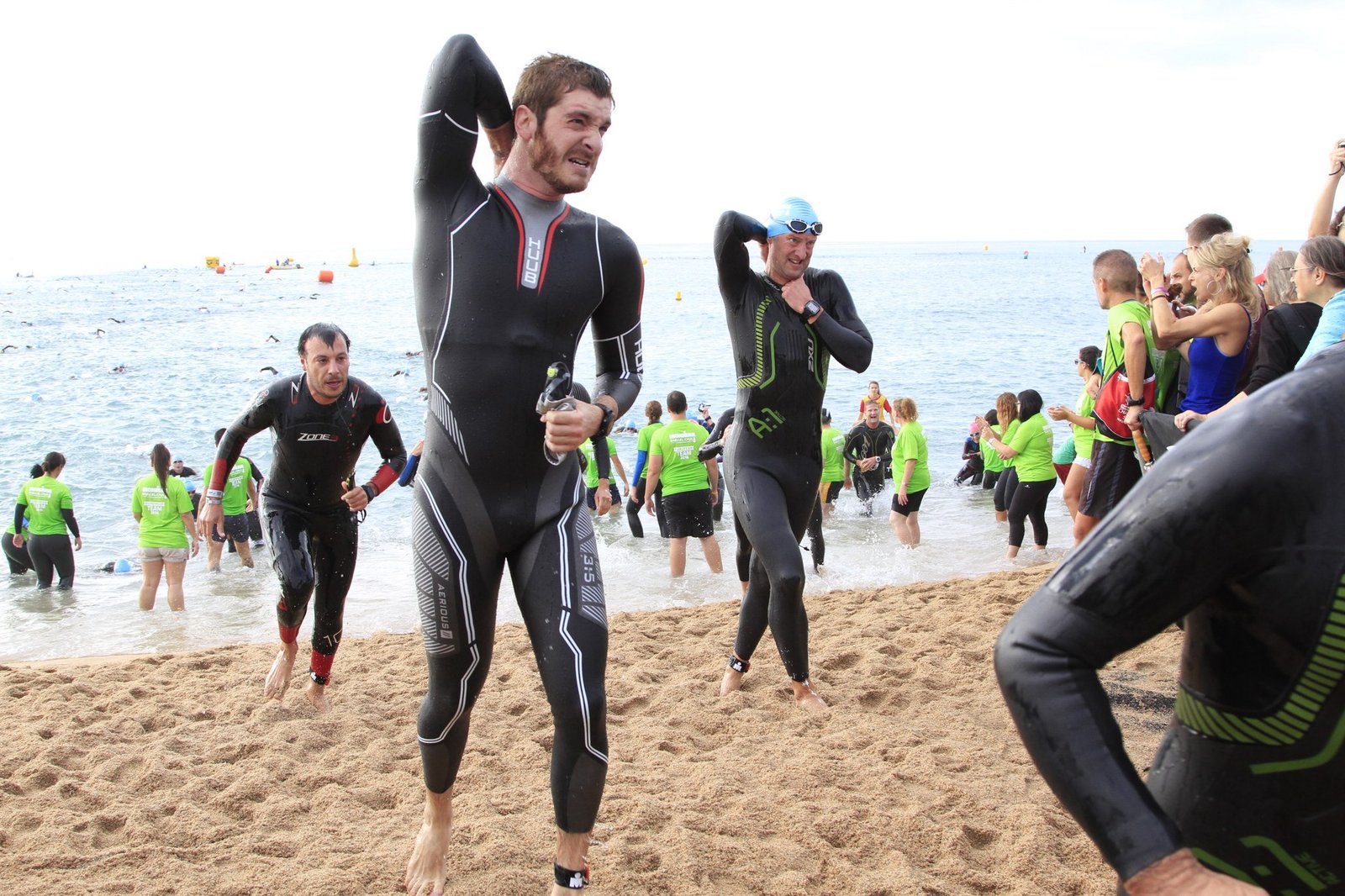Out of the water, at Calella.