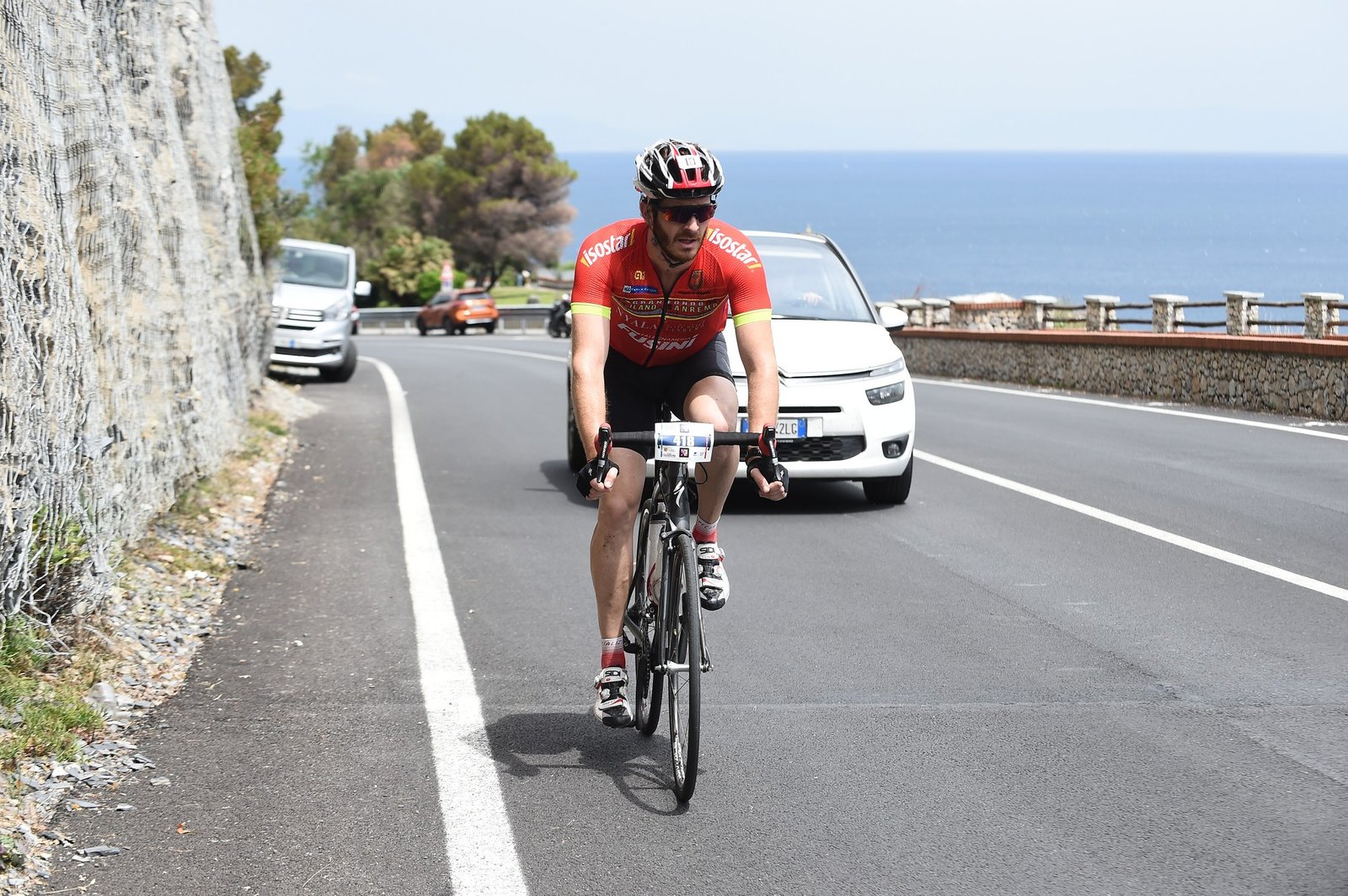 Milan–San Remo 2019: one of the capi, on the edge of the Tyrrhenian.