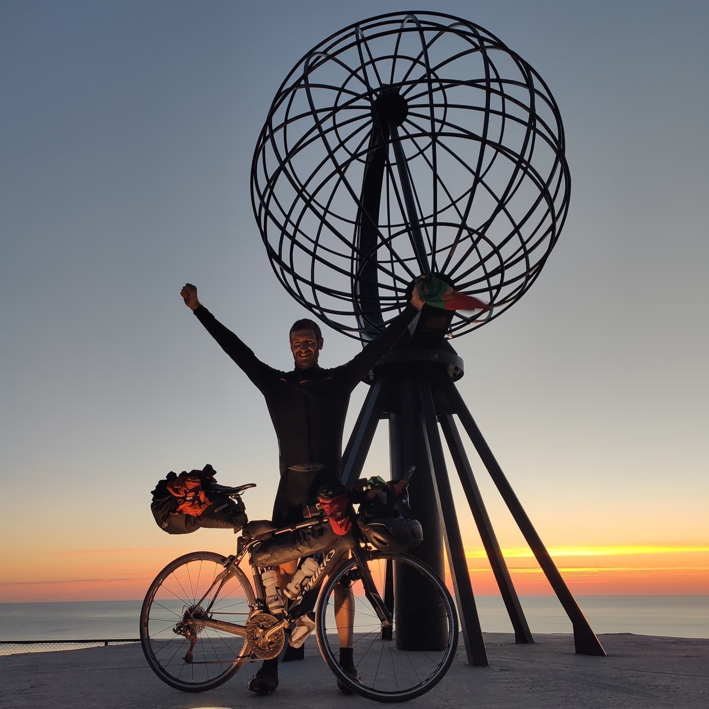 NorthCape4000 2021: the North Cape, the northernmost point in Europe.