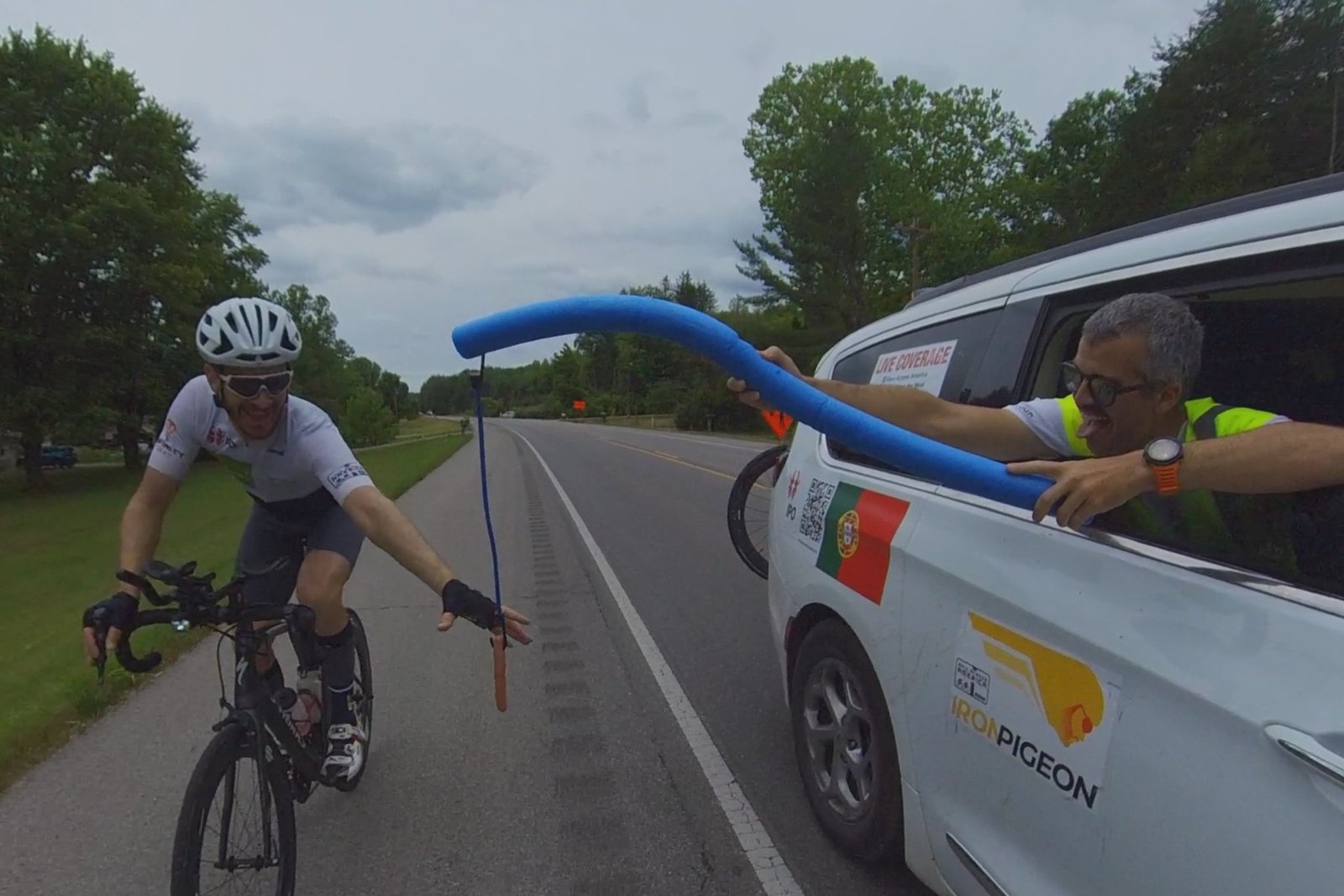 One of the most surreal and comic moments of the race.