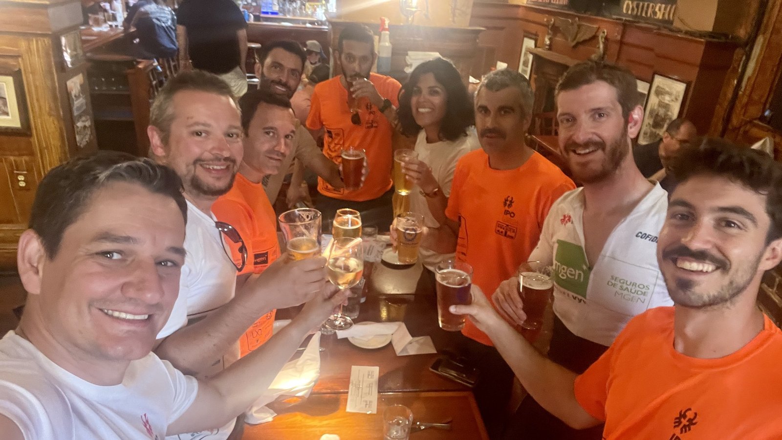 Annapolis: it was done — time for the first celebration at a table.